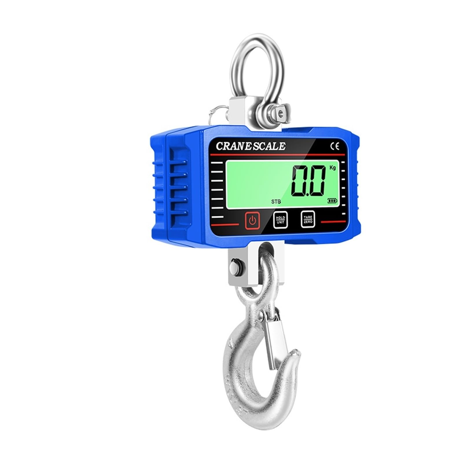 Display LCD digitale Bilancia da 2000 kg Misuratore di pesatura portatile for carichi pesanti con gru a gancio per Garage Farm(Blue)