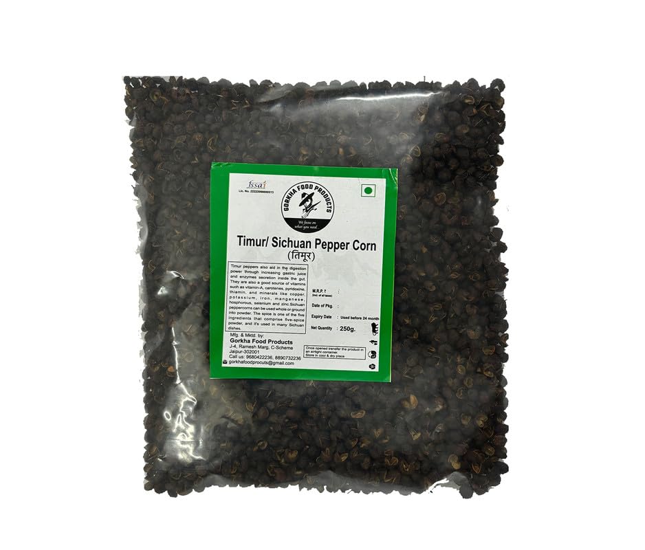 Gorkha food Products Nepali timur | Sichuan Pepper | Nepali Spices- 250gm
