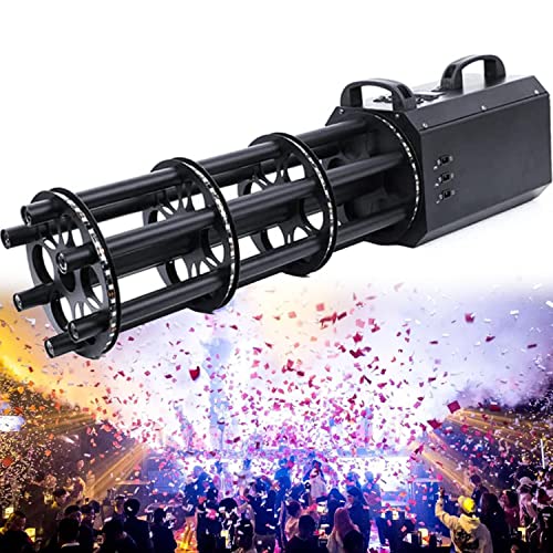 BAISHIFA Elektrische Konfetti-Maschine, Hand-Konfetti-Pistole, elektronische Gatling-Konfetti-Kanone, LED-Nachtclub-Atmosphäre-Prop-Pistole, 8-10 m Düsenentfernung Cover