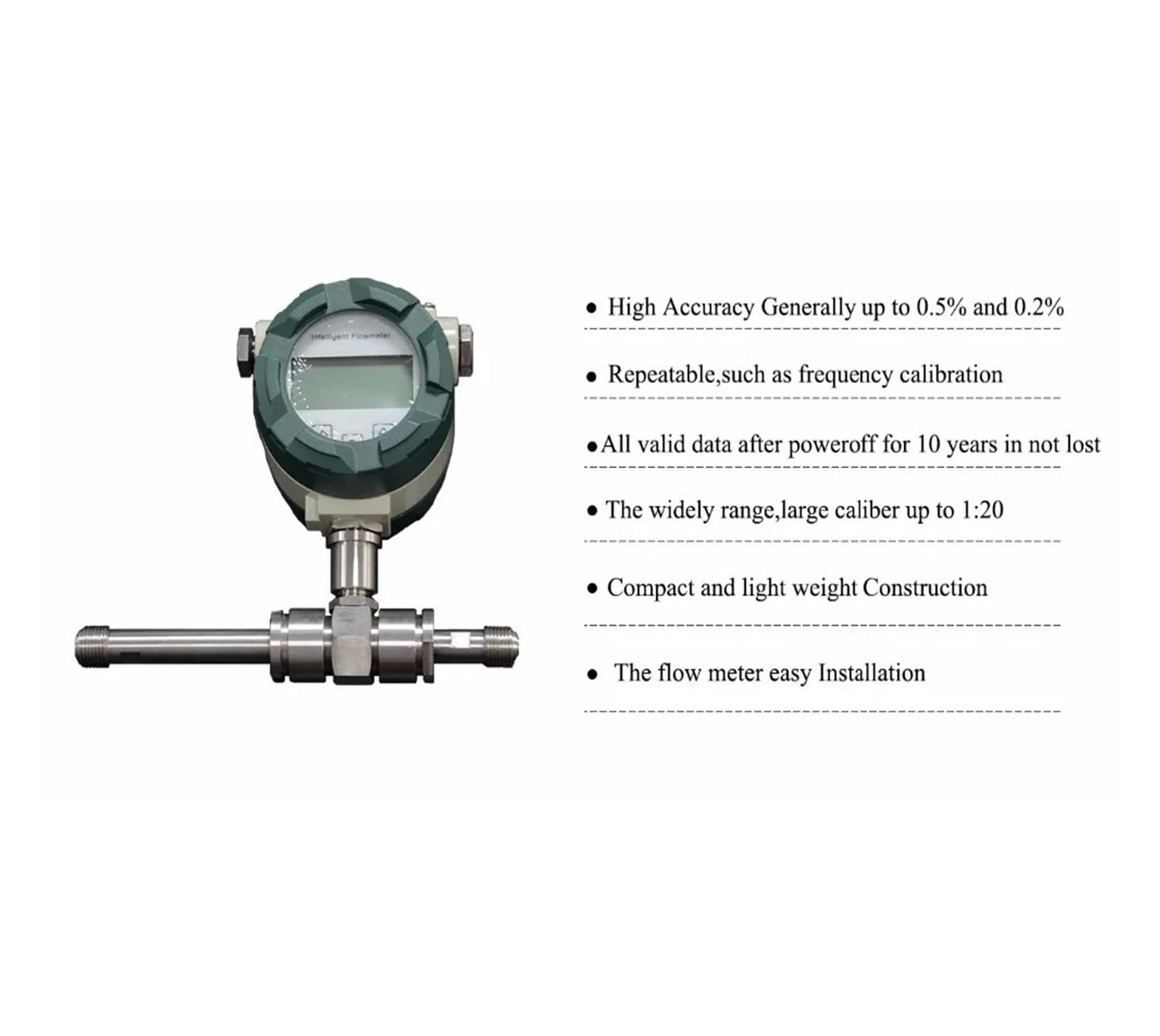 HEXEH Display LCD Locale 1,6~16 M3/h Campo di misurazione e Dimensione DN32 Collegamento a Vite e sensore di Flusso del Tubo dell'Acqua ad Alta precisione dell'1%