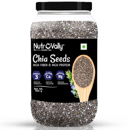 Nutrovally Chia Seeds 950g |Seeds for eating| Chai seeds for weig...