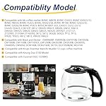 12-Cup Glass Coffee Carafe Replacement Pot Compatible with Mr Coffee, Black & Decker and 12 Cup Kitchenaid Carafe Black with Close Handle, Replacement for PLD12, PLD12-RB, PLD12-NP - Image 5