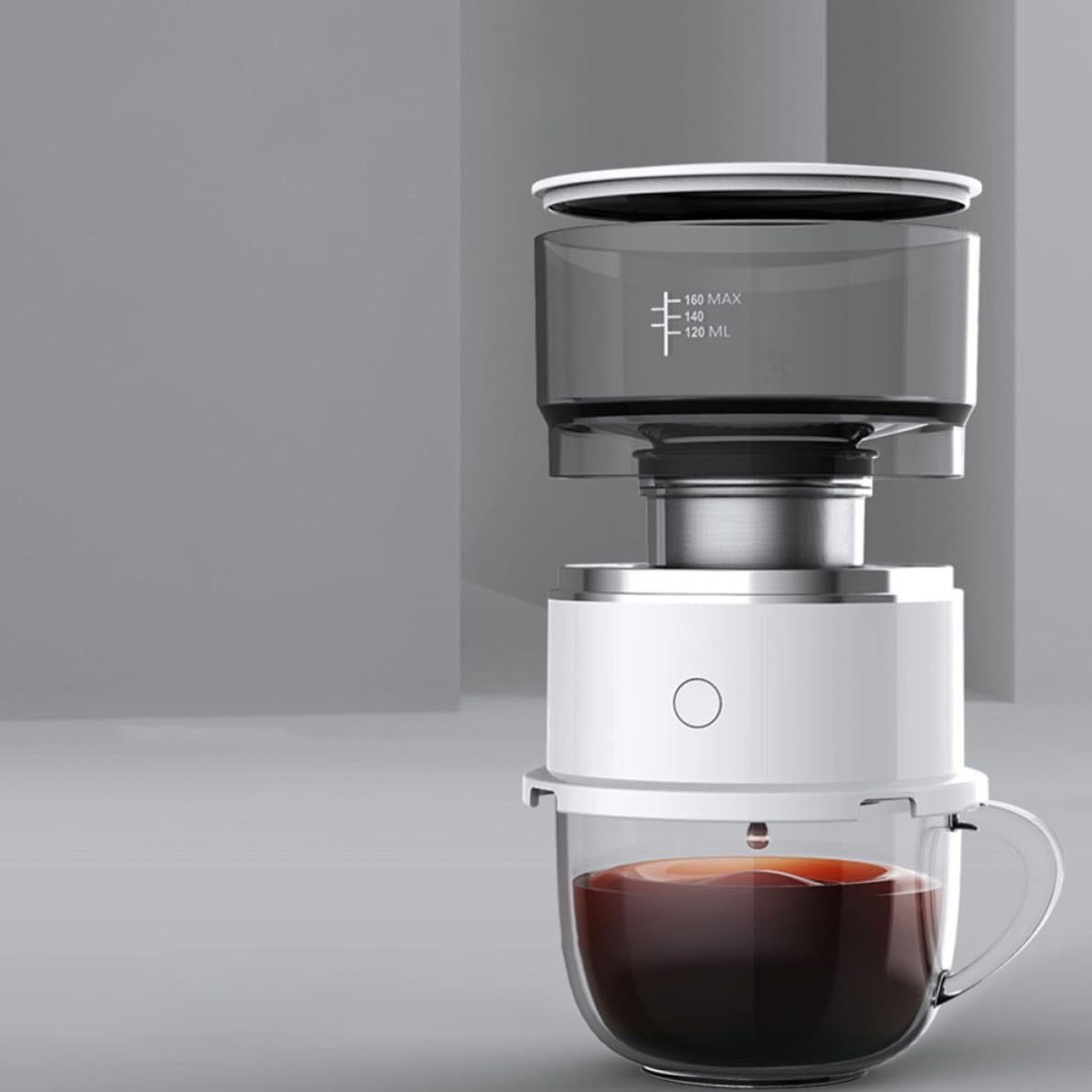 Macchina da Caffè Manuale Portatile 160ml in Abs e Plastica Durevole
