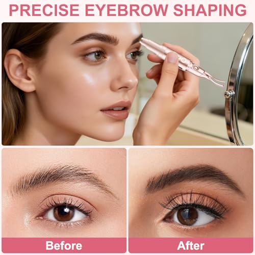 2 -in-1 Heated Eyelash Curler and Eyebrow Trimmer for Women, 10S Fast Heating, Electric Eyelash Curler with 2 Temp Settings Suit for All Lashes, 24H Long Lasting Curls, Christmas Gift for Women Girls — view 4