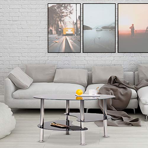 Tavolino da caffè in vetro, moderno tavolino