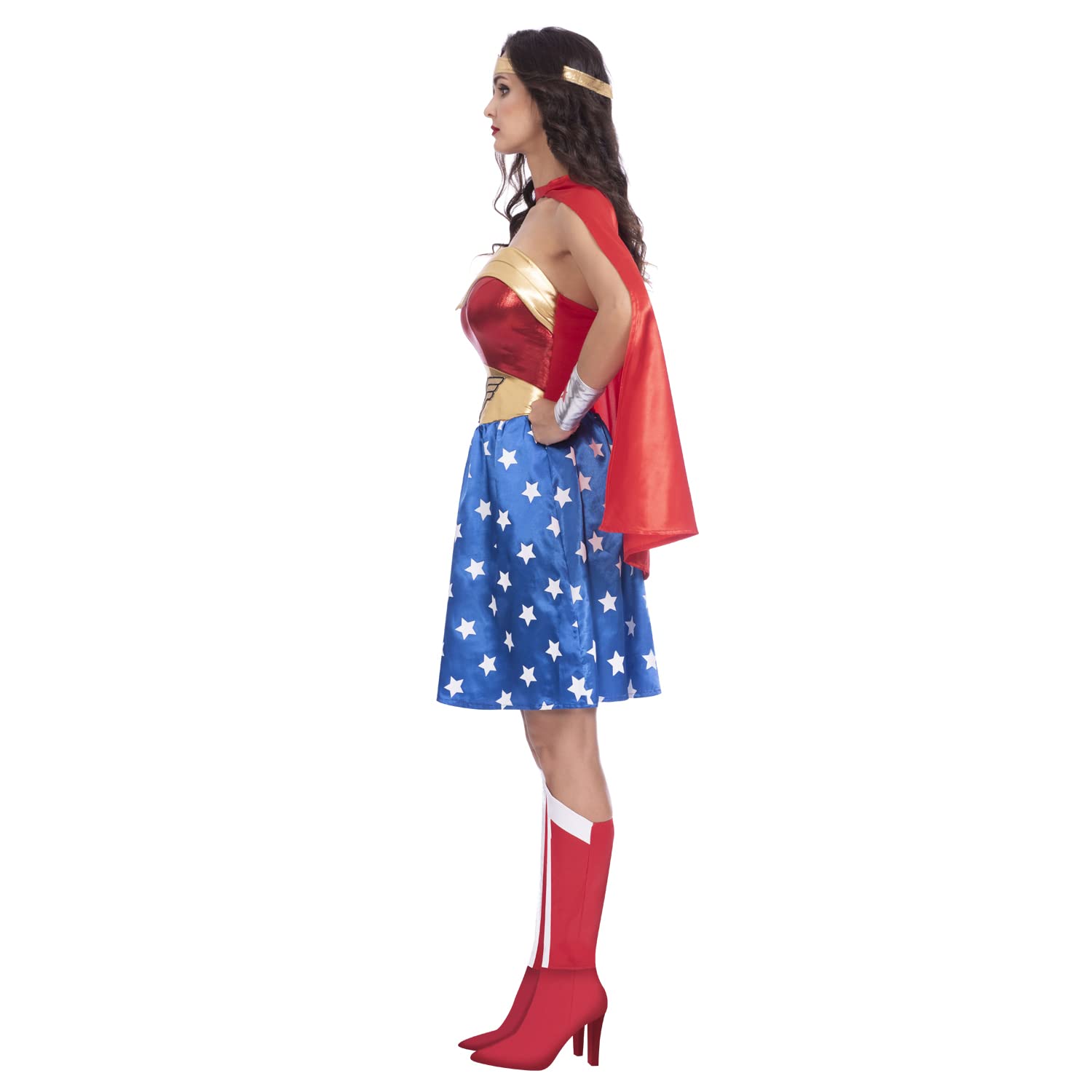 amscan 9915556 - Damski oficjalny kostium kostiumowy DC Comics Wonder Woman dla dorosłych Rozmiar: 18-20