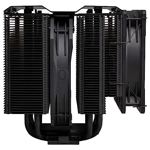 Image of Cooler Master MA824 CPU Cooler - Dual Tower | Support AMD & Intel CPU Socket AM5, AM4 / LGA 1700, 1200, 1151, 1150| Dual Staggered Fan Setup | 63.6 CFM Airflow | 8 Heat Pipes