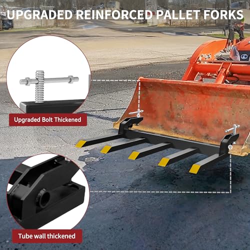 image for YITAMOTOR Clamp on Debris Forks Fits 48'' Bucket, 2500 lbs Heavy Duty 