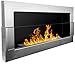 Produktbild 900x400 mm Gelkamin Bio-Ethanolkamin Biokamin Wandkamin EDELSTAHL gebürstet INOX + Glasscheibe inkl. Halterung (TÜV - Rheinland geprüft)
