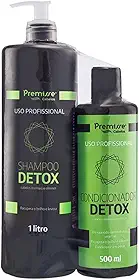 Premisse Kit Detox Capilar, Shampoo 1 Litro e Condicionador 500ml, para Cabelos Normais e Oleosos