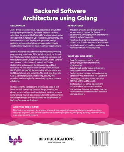 Backend Software Architecture using Golang: Microservices, distributed systems, and cloud-native technologies (English Edition) - Image 2