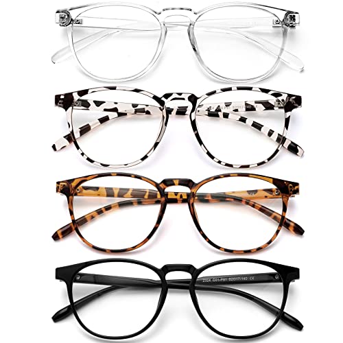 Image of Blue Light Blocking Glasses for Women /Men - 4-Pack Computer Reading /Gaming /TV /Phone Glasses, Anti-Glare