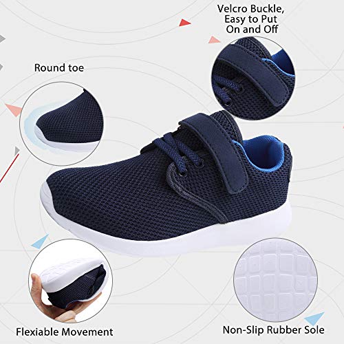 Image of TOEDNNQI Kids Shoes Toddler Boys Girls Lightweight Strap Sneakers