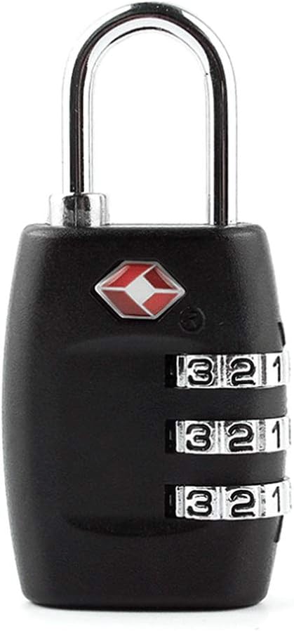 Lucchetti a combinazione Lucchetto per bagagli TSA colore nero Viaggio  Lucchetto a combinazione a 3 cifre Codice password Lucchetto di sicurezza  per valigia Valigetta Zaino per borsa da viaggio zaino : Amazon.it: