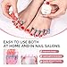 Melodysusie All in One Nail Brush Set MelodySusie 6Pcs Toe Separators for Women Pedicure