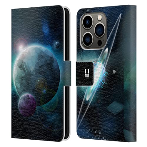 Carcasa de Cuero Tipo Libro para iPhone 14 Pro Head Case Designs Universo