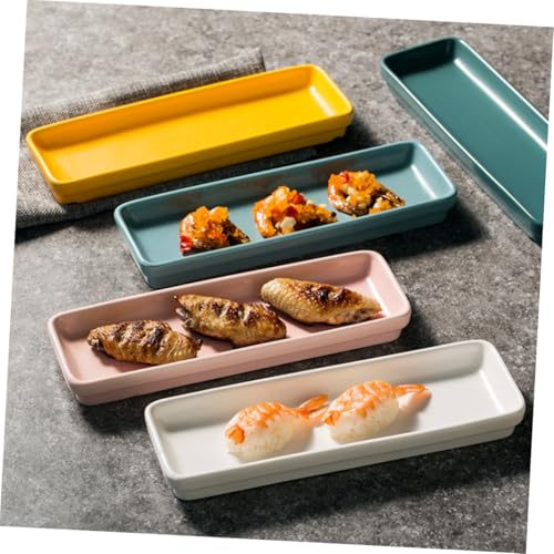 Plato de cerámica Lurrose para sushi blanco miniatura 7
