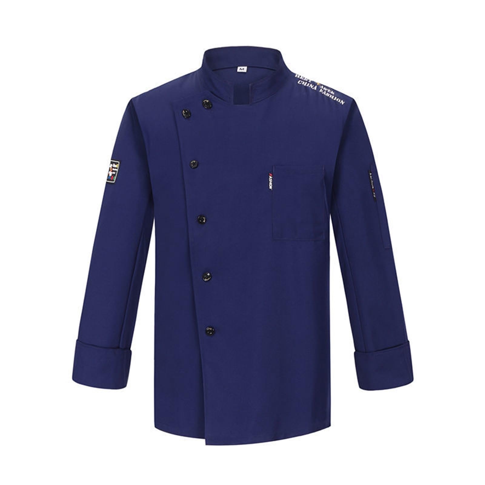 Giacche da Chef Uomo, Camice da Chef Professionale a Manica Lunga Divisa da Cucina Traspirante e Leggera, Uniforme da Lavoro per Ristorante Hotel Catering Resistente e Comoda