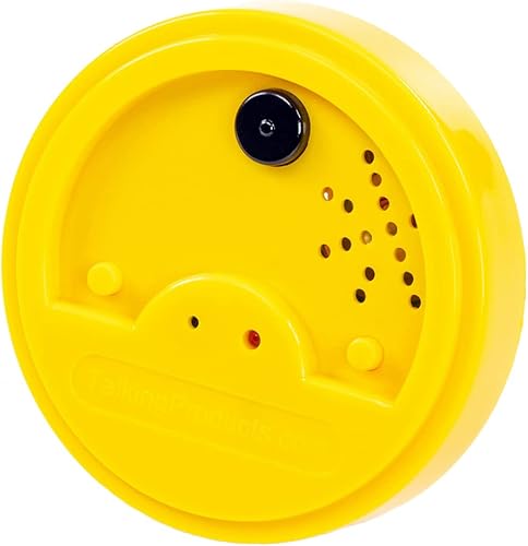 Miniatura 2 de Talking Products, Talking Tins - Botones de sonido grabables por voz, grabación de 20 segundos, amarillo, paquete de 3. Ayuda ideal para la demencia