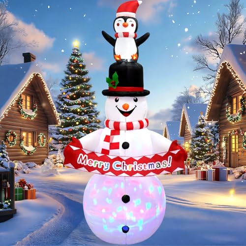 Schneemann Aufblasbare Weihnachtsdeko Outdoor Figuren 182cm Große...