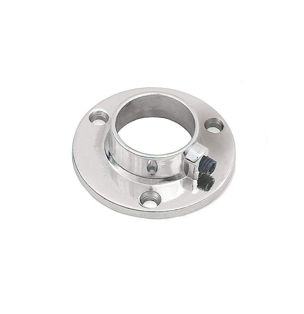 Chrome 25mm Round Tube Pipe Clamp Holder for Hanging Garment Rail Pipe
