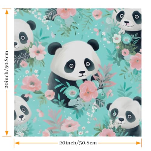 Pañuelos de tela Panda set de 6 50.5 x 50.5 cm miniatura 2