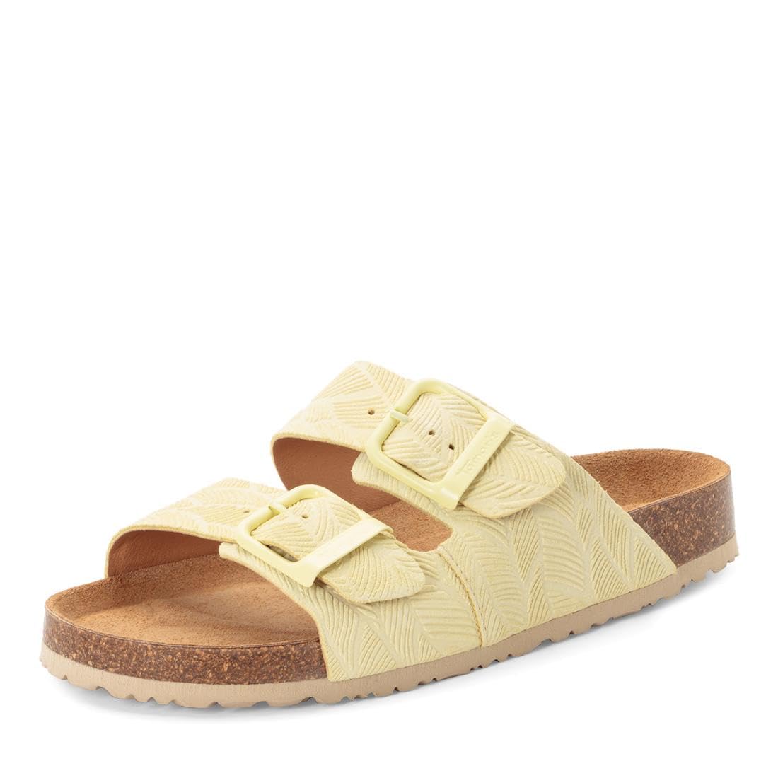 Tamaris Women's footbed mule leather flat yellow 7.5 UK