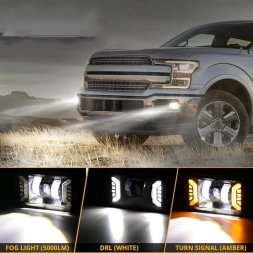 Faros antiniebla LED delanteros DRL luces de carretera intermitentes F150 2015-2020 4