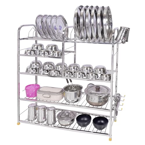 Image of Kitchen Stand, Bartan Stand Stainless Steel Kitchen Rack (31 X 30 Inch) Wt-6.5kg