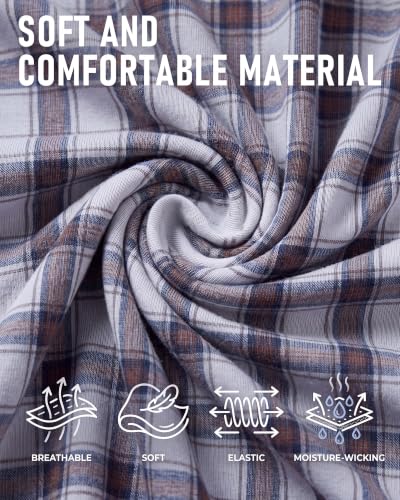 Image of 3 Pack Mens Cotton Pajamas Pants Lounge Pjs Bottoms Sleepwear Bottoms Soft Pants with Pockets Drawstring