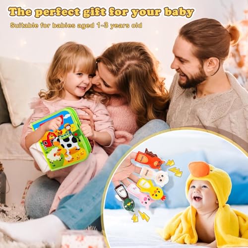 Image of FunBlast Busy Book for Toddlers Binder Board - Montessori Busy Board for Kids, Cartoon Design Learning Activity Toy for Toddlers, Educational & Early Learning Toys for Kids, Toddler (Farm Theme)