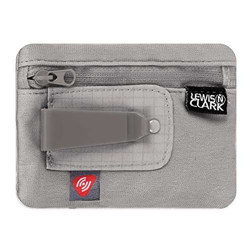 Lewis-N-Clark-RFID-Hidden-Clip-Stash-Money-Belt-Travel-Pouch-Credit-CardId-Holder-for-Women-Men-Clay-One-Size