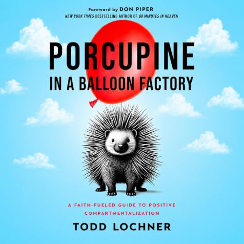 Diseño de la portada del título Porcupine in a Balloon Factory