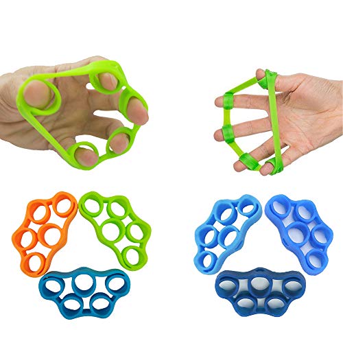 Hand Grip Strengthener, Finger Exerciser, Grip Strength Trainer (6 PCS),New Material,Forearm Grip Workout