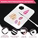 Shynek Makeup Mixing Tray with Disposable Accessories Kit - Mascara Wands, Lip Applicators, Hair Clips & Organizer Box