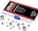 Hilitchi 175-Piece Stainless Steel Nylon Lock Nut Assortment Kit, Size Include: M3 M4 M5 M6 M8 M10 M12 (Lock Nuts)