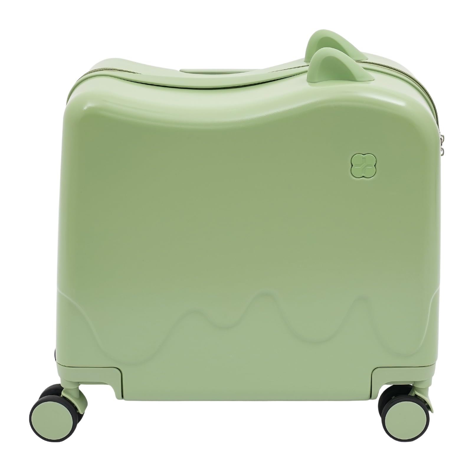 Valigia da viaggio per bambini con chiusura lampo, capacità 37 l, per bambini dai 3 anni in su, per viaggi brevi, escursioni, scuola, verde oliva