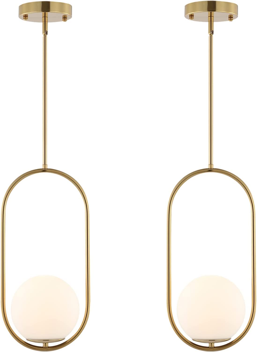 Desidiya® Golden Yellow Hanging Ceiling Pendant Light, for Bedroom, Living Room, Cafe Restaurant, Hallway, Kitchen, Over The Dining Table Hotels, Malls (Capsule Hanging Pack of 2, Bulb Not Included)