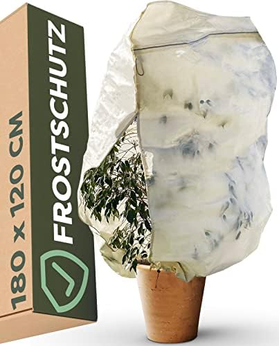 Winterschutz für Pflanzen XXL 180 x 120 cm – Dickes Material – Mit Aufbewahrungstasche – Waschbar – Reißfest – Für Palmen