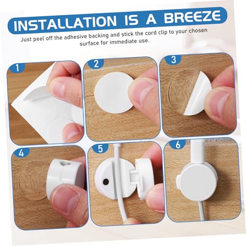 Gadpiparty 6pcs Clips Adhesivos para Cables Sujetador Magnético para Organización de Cables en Casa, Oficina y Auto miniatura 7