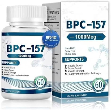BPC 157 Peptide Capsules 1000mcg – BPC 157 Peptides Supplement, Non-GMO & Gluten Free, BPC 157 Peptide Canada, 60 Capsules