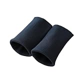GreatRise Unisex Strick Kragen mit 5 Knopf Abnehmbarer Gerippte Strickkragen Strickbündchen für Jacke Modisch Kragenschals Krageneinsatz Knopfschal Rippenbündchen Ärmel 52×8cm Marineblaue Manschetten