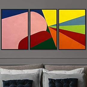 signwin 3 Piece Framed Canvas Wall Art Abstract...