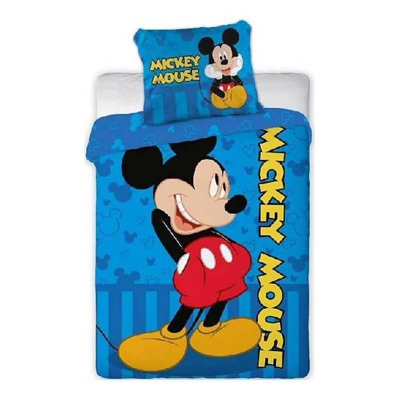 arlis Parure de Couette Mickey Disney - 1 Housse de Couette 140x200 + 1 taie 63x63cm (Parure de lit Mickey - E)