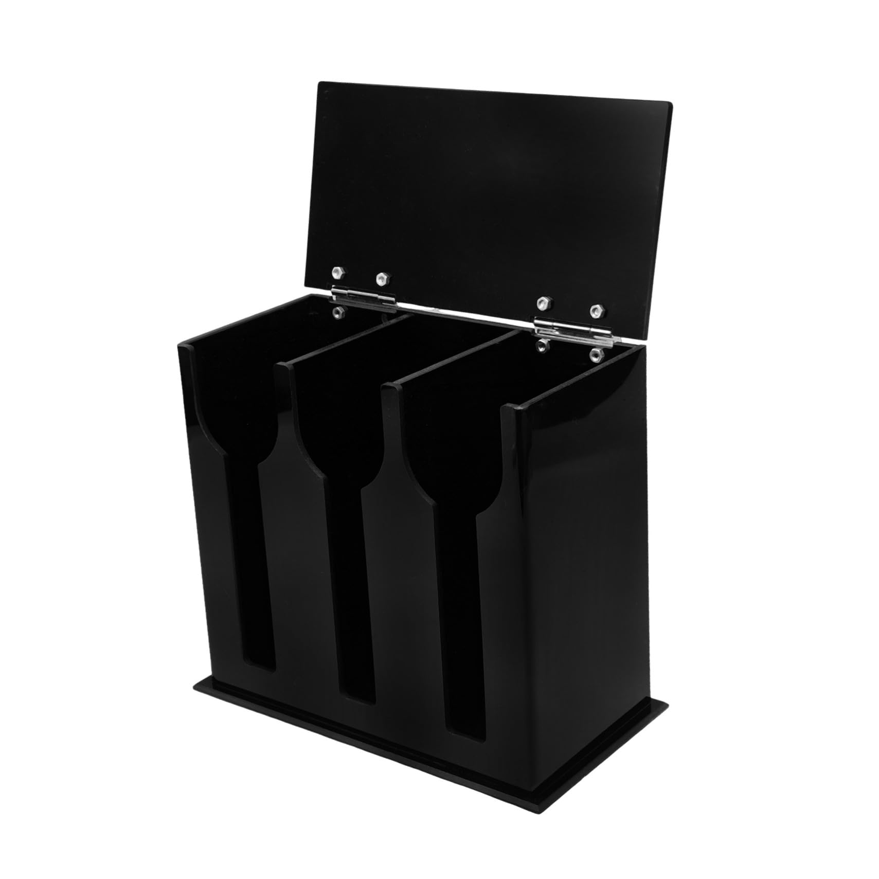 STOBAZA Organizador de Utensilios de Acrílico 3 Compartimentos Soporte Estable para Cucharas y Cuchara