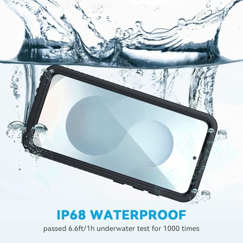 Image of Lanhiem for Samsung Galaxy S25+ Plus Case, IP68 Waterproof Dustproof Case with Built-in Screen Protector, Rugged Full Body Shockproof Protective Cover for Galaxy S25 Plus 6.7 Inch, Black /Clear