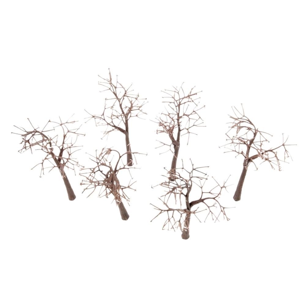 Landscape Greenery 10pcs Winter Scene Layout Model Bare Trunk Tree, Train Railway Building Scenery, HO OO Scale