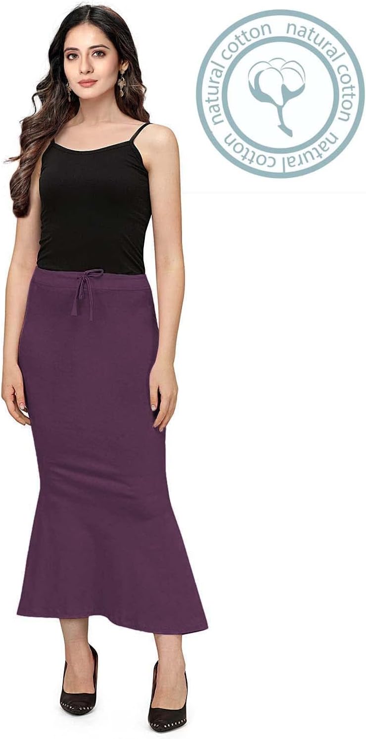 Aashita Creations Wine Color Saree Shapewear Slim fit Petticoat