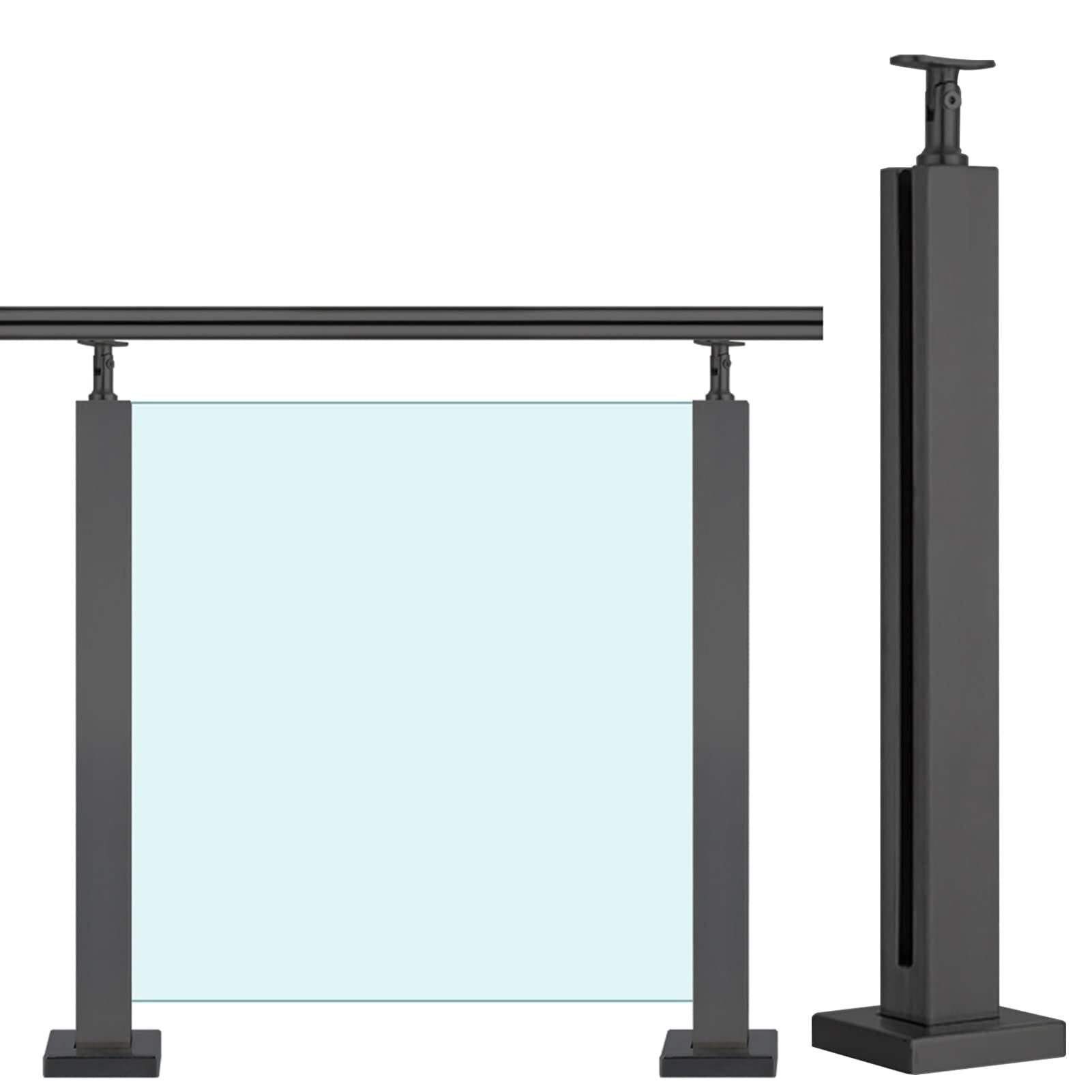 Poteau en acier inoxydable 304 pour garde-corps en verre d'angle haut de gamme