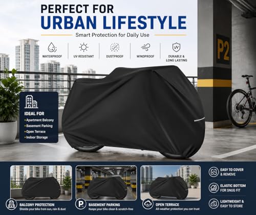 Image of Waterproof Bicycle Cover for Single /Double Cycle - Dustproof, UV Resistant Bike Cover
